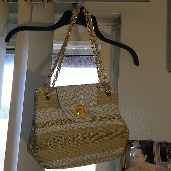 Handbags - Gold evening bag NWT